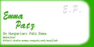 emma patz business card